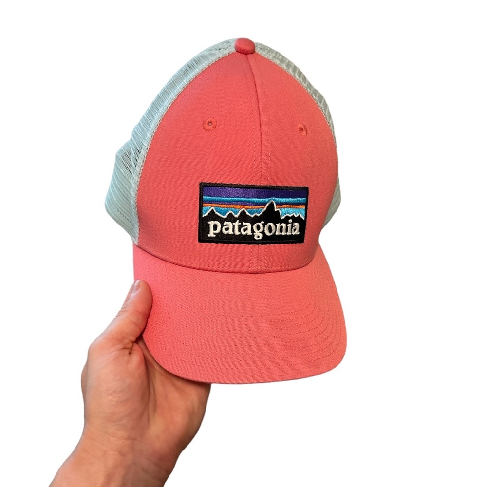 Patagonia Pink and Gray Trucker Hat